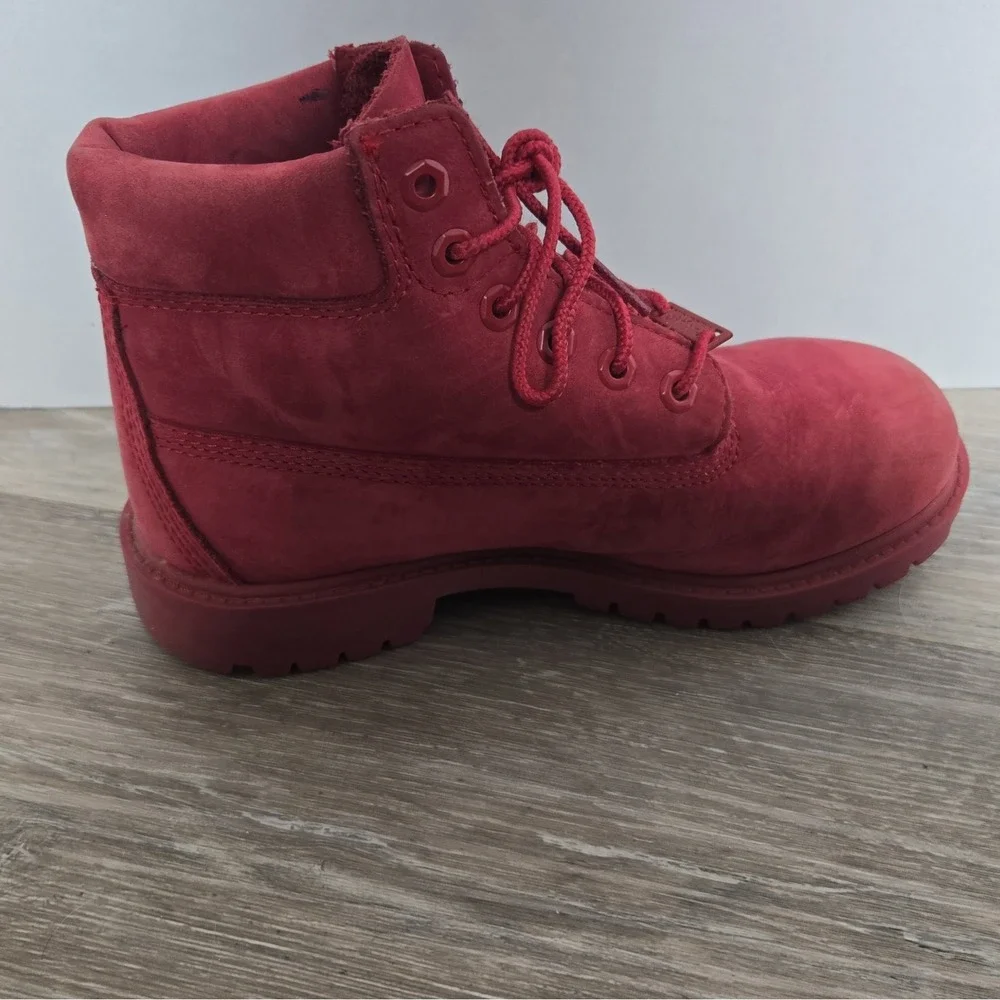 Timberland Boots‎ 6 inch Premium Red Waterproof Kids Youth Juniors Boys Size 2.5